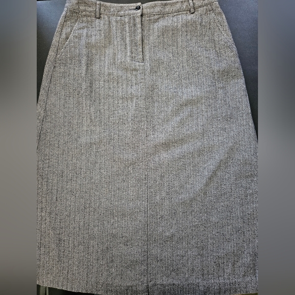 Vintage - L.L.Bean Herringbone Cotton A Line Skirt - NWOT - Size 14 Reg - Picture 1 of 10